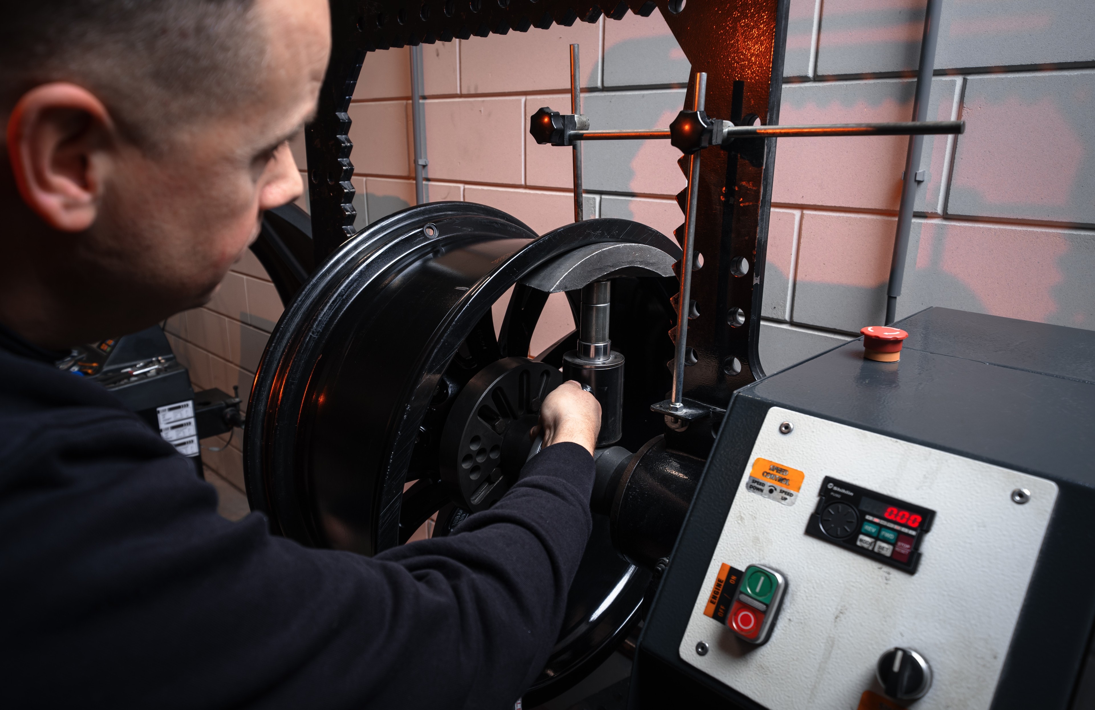Velg op de richtbank